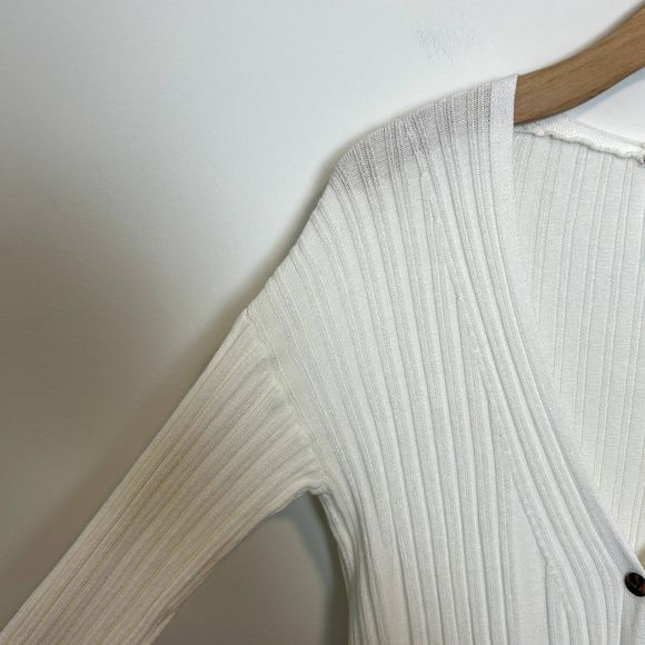 Free People Womens Ribbed Long Duster Cardigan Sweater Size XS Long Sleeve - Picture 10 of 15